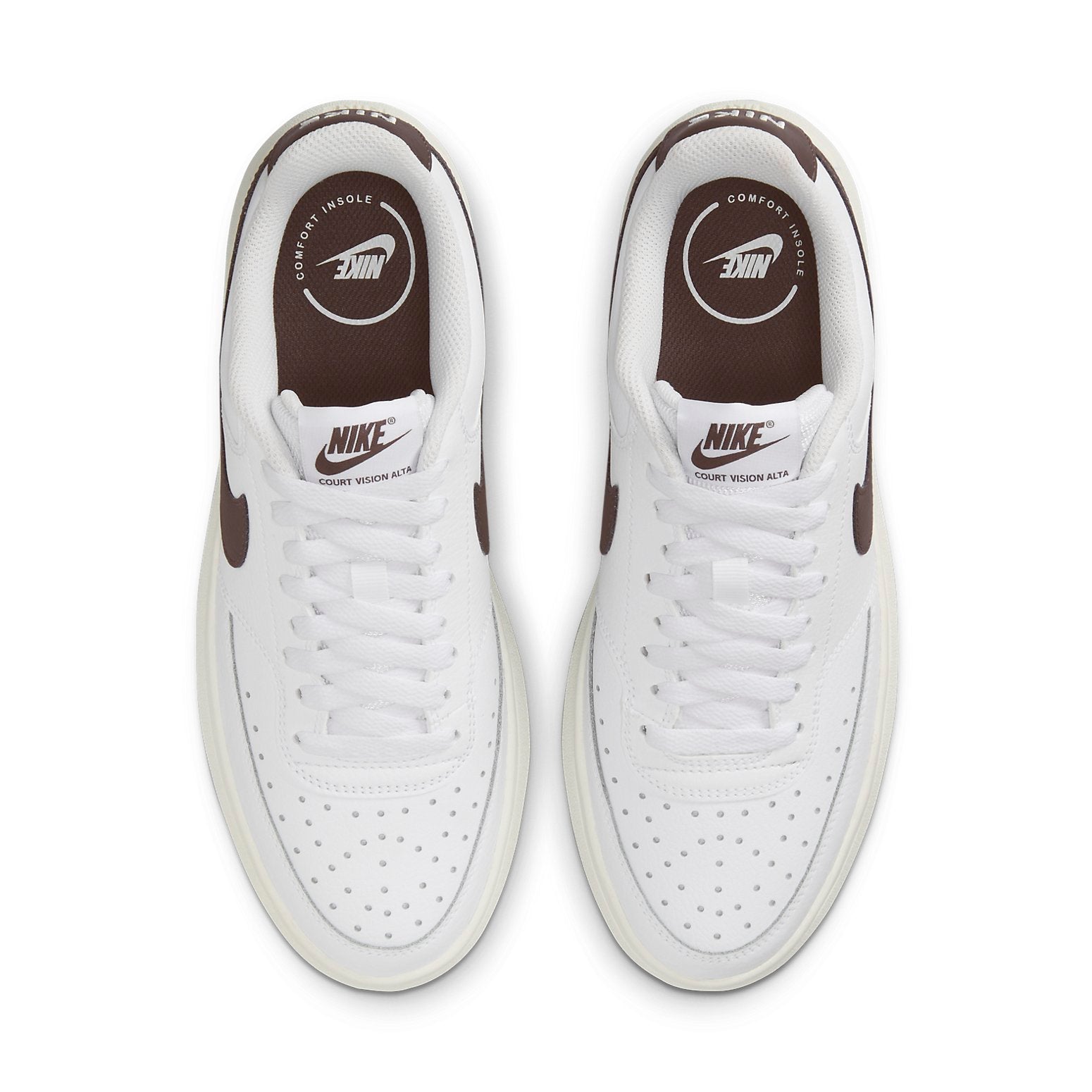 (WMNS) Nike Court Vision Alta 'White Brown' DM0113-103