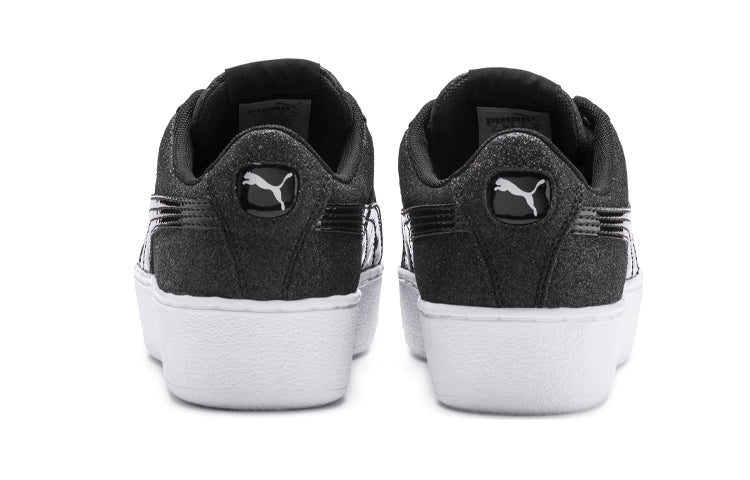 (GS) PUMA Vikky Platform Glitz Sneakers Black 366856-08