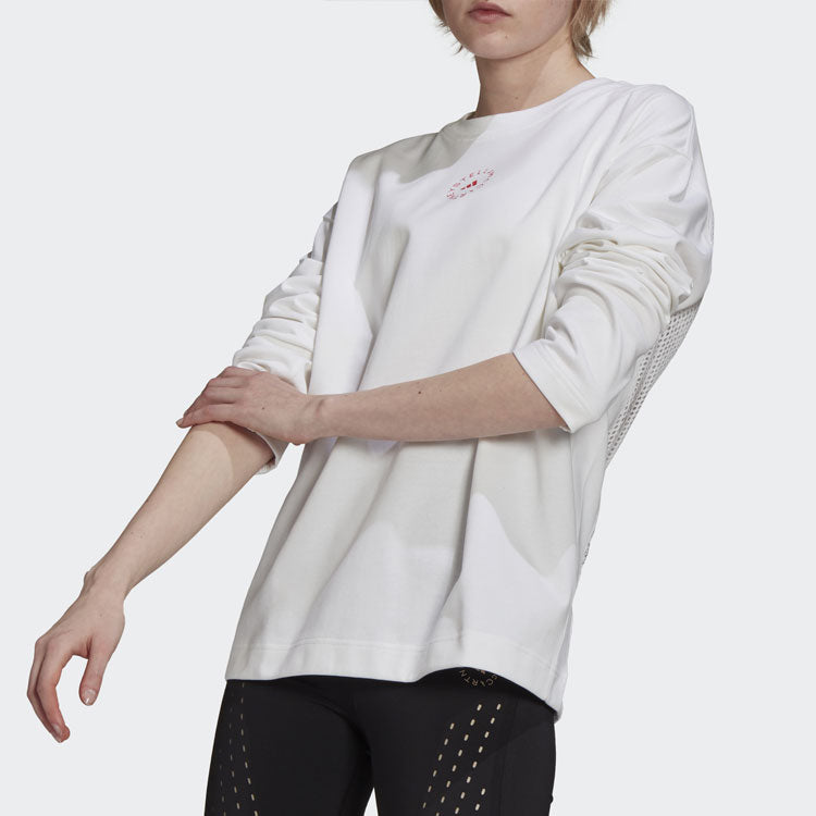 (WMNS) adidas Asmc C Ls Tee Hollow Out Round Neck Long Sleeves White GT9448