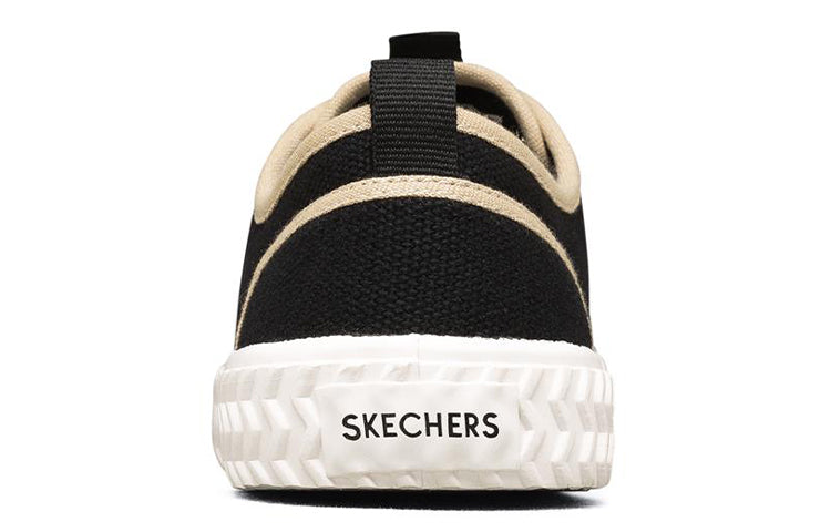 (WMNS) Skechers Street Trax Low-Top Canvas Shoes Black 155382-BLK