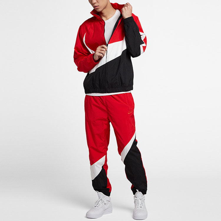 Nike AS Men's Sportswear HBR JKT Jacket WVN STMT 'Red White Black' AR3133-657