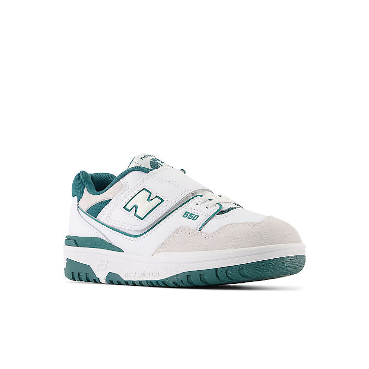 (PS) New Balance 550 Bungee Lace with Top Strap 'White Vintage Teal' PHB550TA