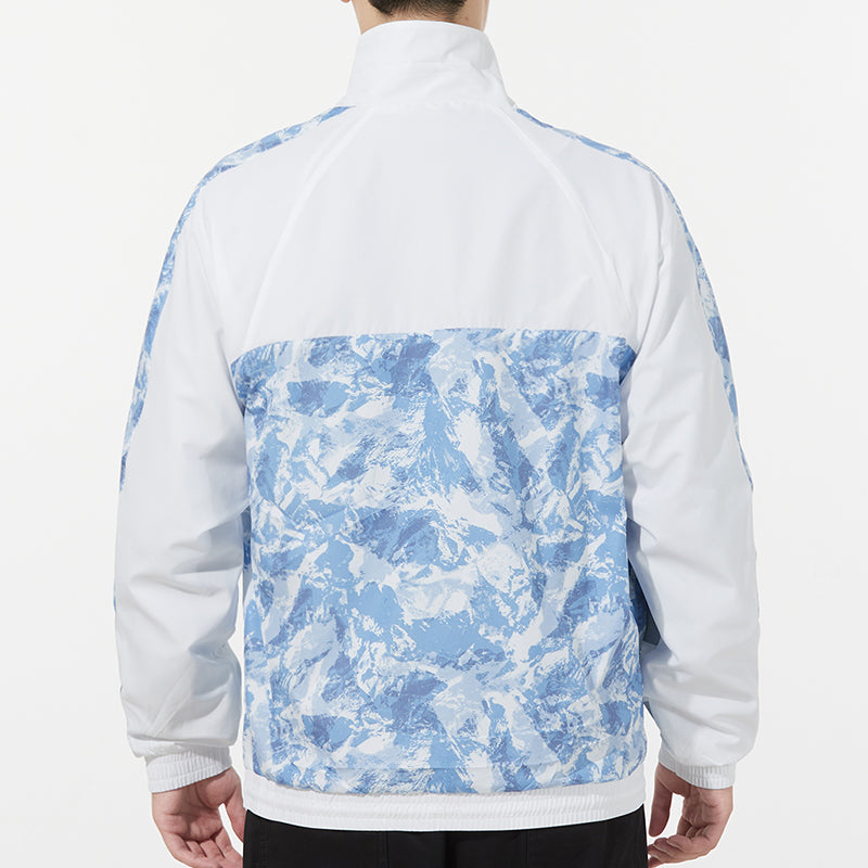PUMA Mountain Aop Windbreaker Woven Sports Logo Jacket White 534542-99