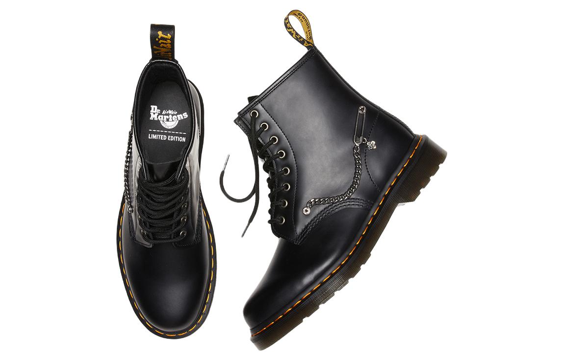 (WMNS) Dr. Martens 1460 Swarovski Leather Lace Up Boots 'Black' 28016001