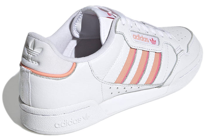 (WMNS) adidas Continental 80 Stripes 'White Orange' H06589