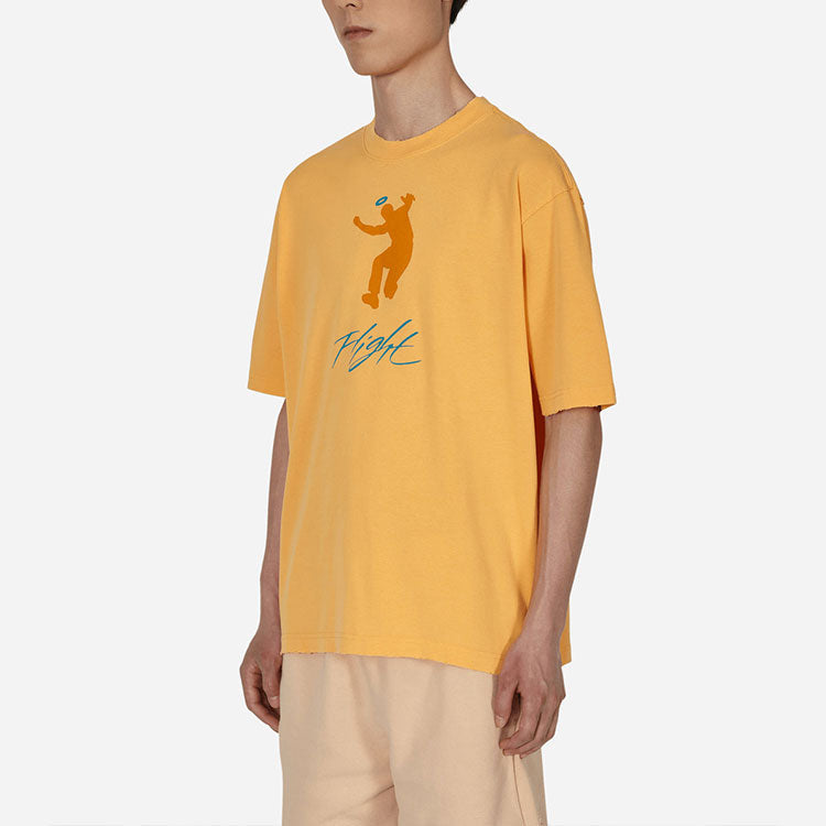 Air Jordan x Union Crossover Solid Color Alphabet Pattern Printing Round Neck Short Sleeve US Edition Yellow DM2839-771