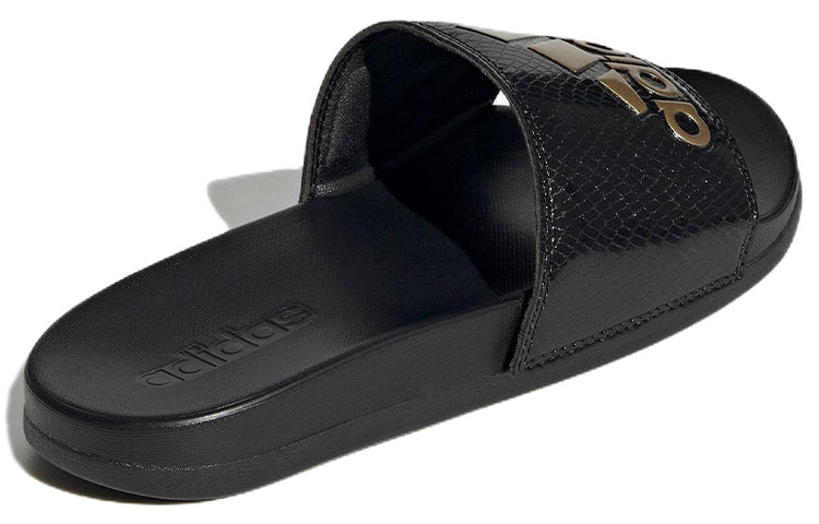 (WMNS) adidas Adilette Comfort Slide 'Black Gold Metallic' GZ5897