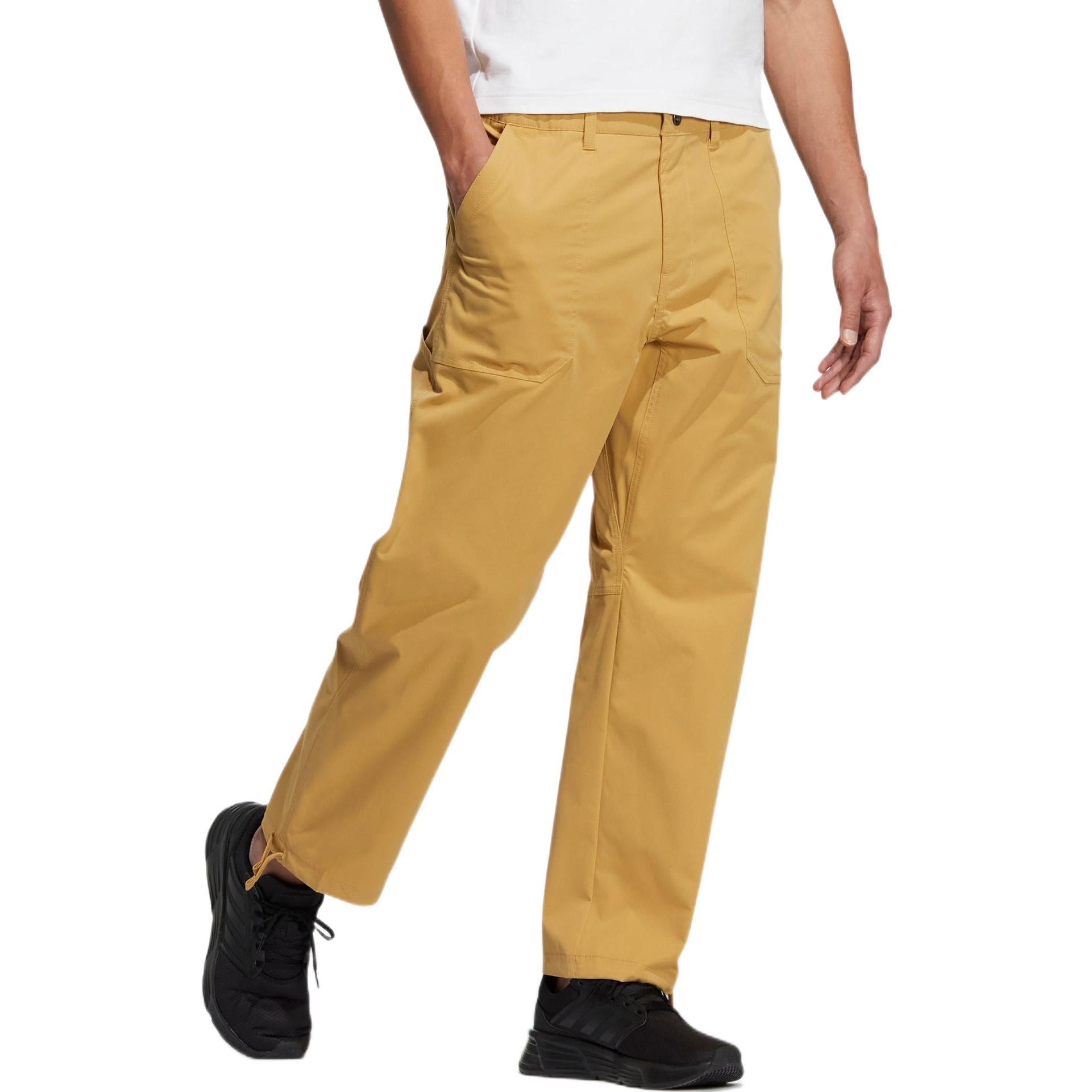 adidas Solid Color Straight Sports Pants Men's Gold Color HP1386