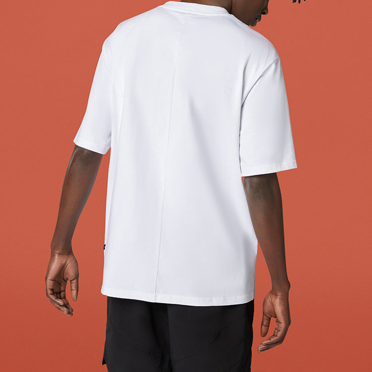 Men's Converse Smiling Face Printing Breathable Short Sleeve White 10018841-A03