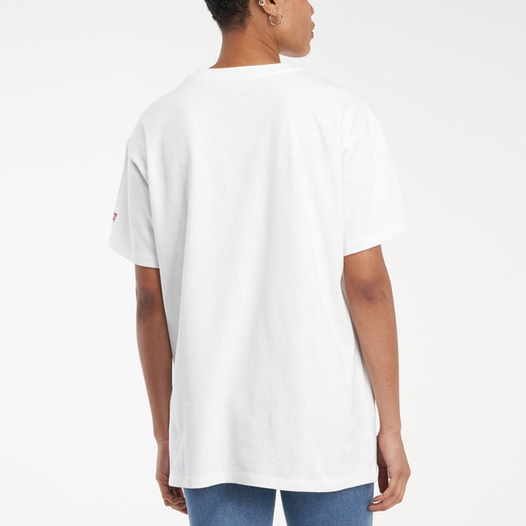 Levis SS21 Round Neck Pure Cotton Casual Short Sleeve White T-Shirt 17467-0014