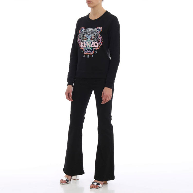 KENZO Embroidery Printing Sweatshirt Black F952SW7054XA-99