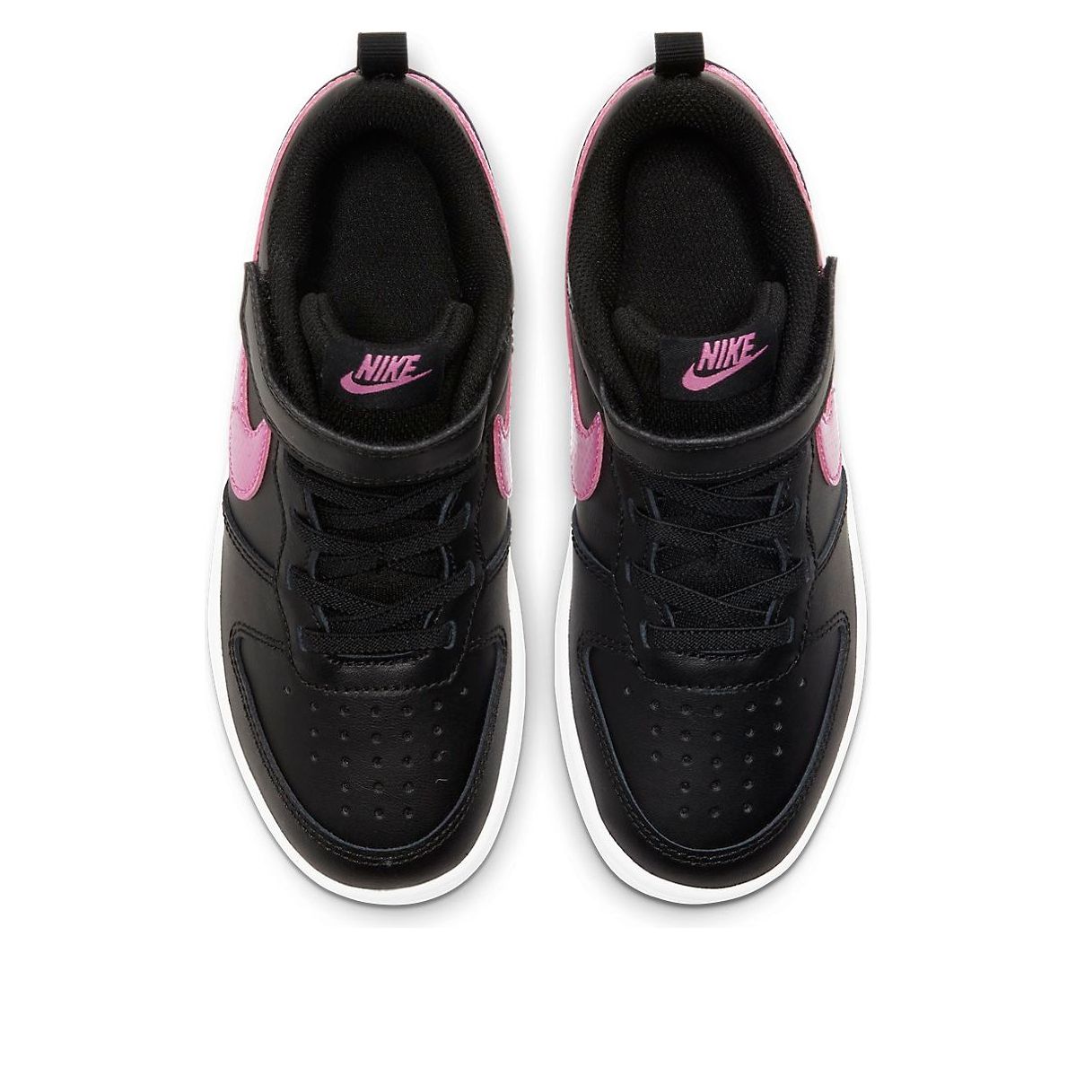 (PS) Nike Court Borough 2 Low-Top Sneakers Black/Purple BQ5451-003
