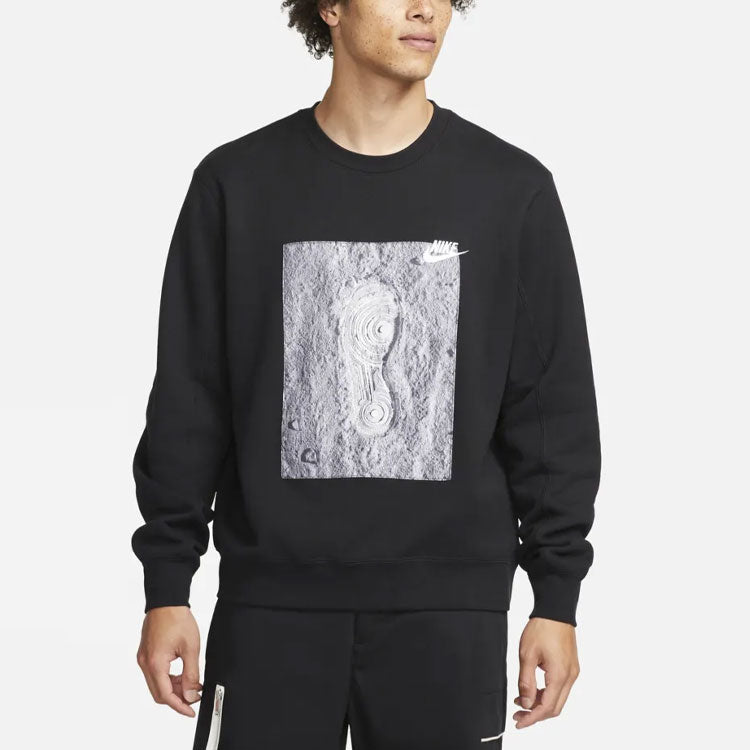 Men's Nike Funny Printing Sports Pullover Round Neck Black DD6059-010