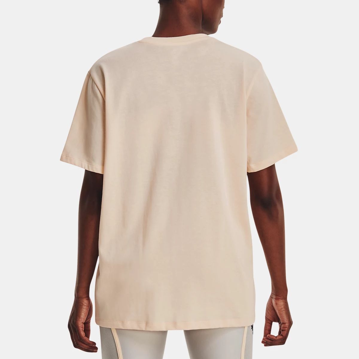 (WMNS) Under Armour Project Rock Heavyweight Campus T-Shirt 'Peach Puff' 1377449-804