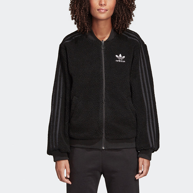 (WMNS) adidas originals Pattern Jacket Black DY0872