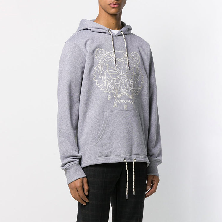 KENZO Large Tiger Head Hoodie 'Light Grey' F965SW4434X5-94