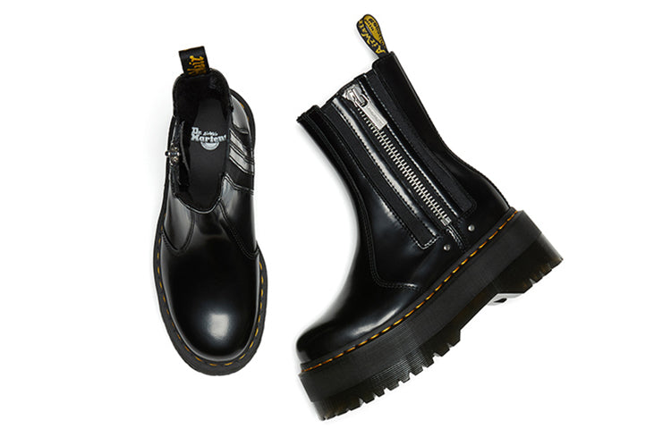 (WMNS) Dr. Martens 2976 Max Leather Platform Chelsea Boots 'Black' 26903001