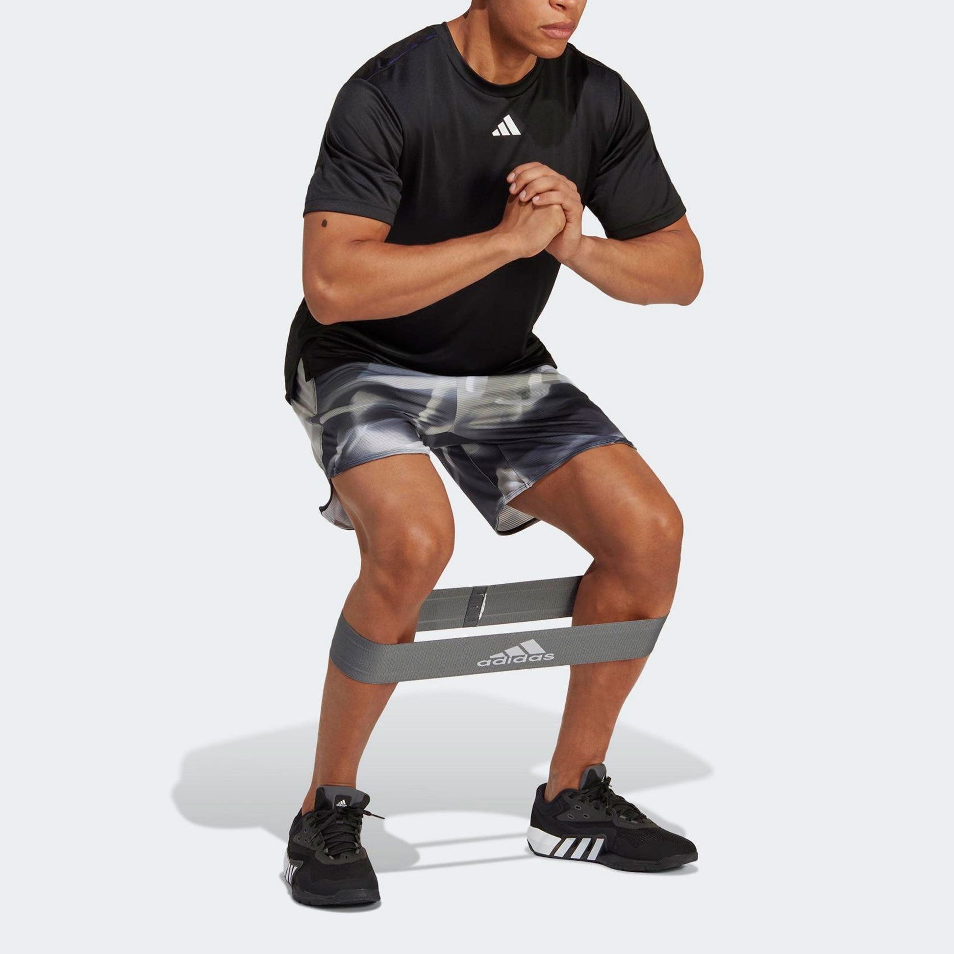 adidas Designed For Training HEAT.RDY HIIT Allover Print Training Shorts 'Sliver Black' IC2039