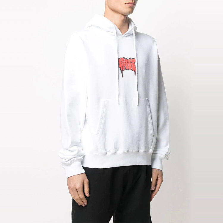 Men's Off-White SS21 Graffiti Printing Logo White OMBB037R21FLE0060125