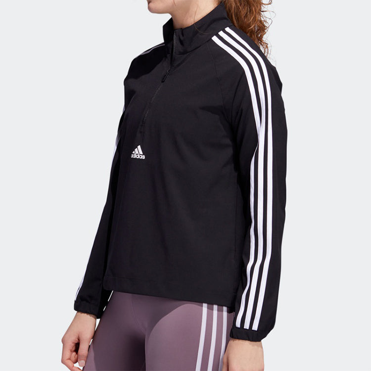 (WMNS) adidas 3-Stripes Cover-Up Jacket 'Black' FL2357