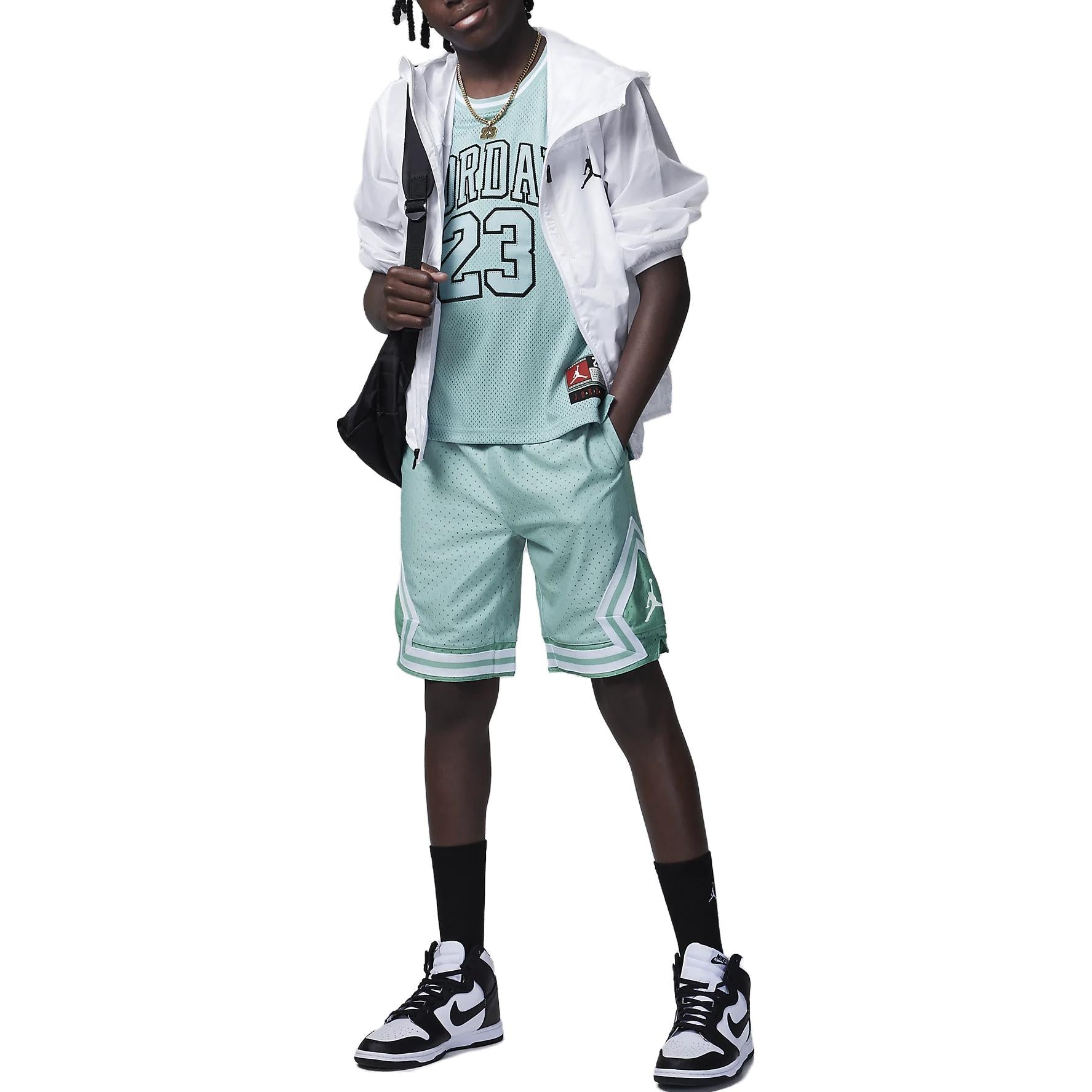 (GS) Air Jordan Basketball Tank 'Blue Mint' 95A773-572