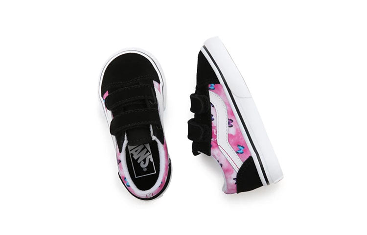 Vans Toddler Butterfly Dream Old Skool Velcro Low-Top Sneakers K Black/Pink VN000D3YARP