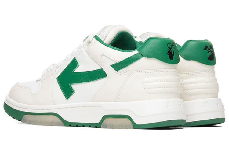 Off-White Out Of Office Low Top Sneakers White/Green OMIA189R21LEA0010155
