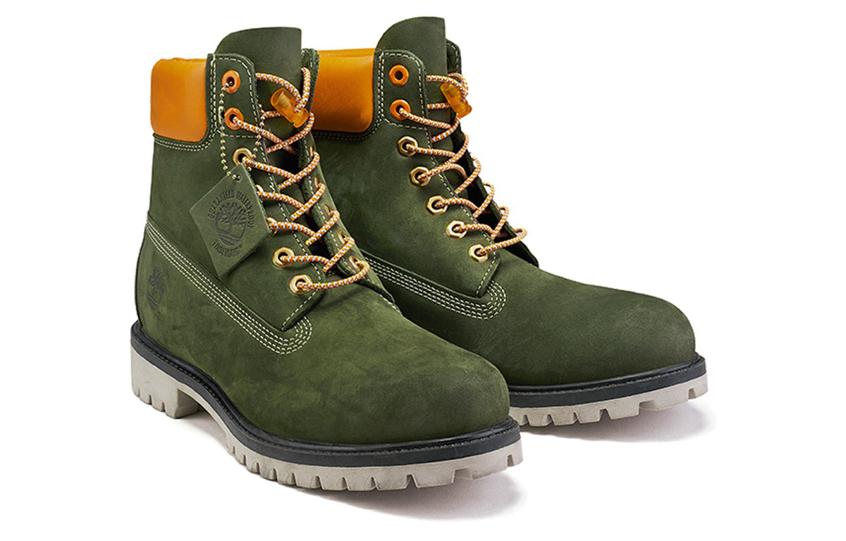 Timberland 6 Inch Premium Waterproof Boot 'Olive Green Orange' A2BB6
