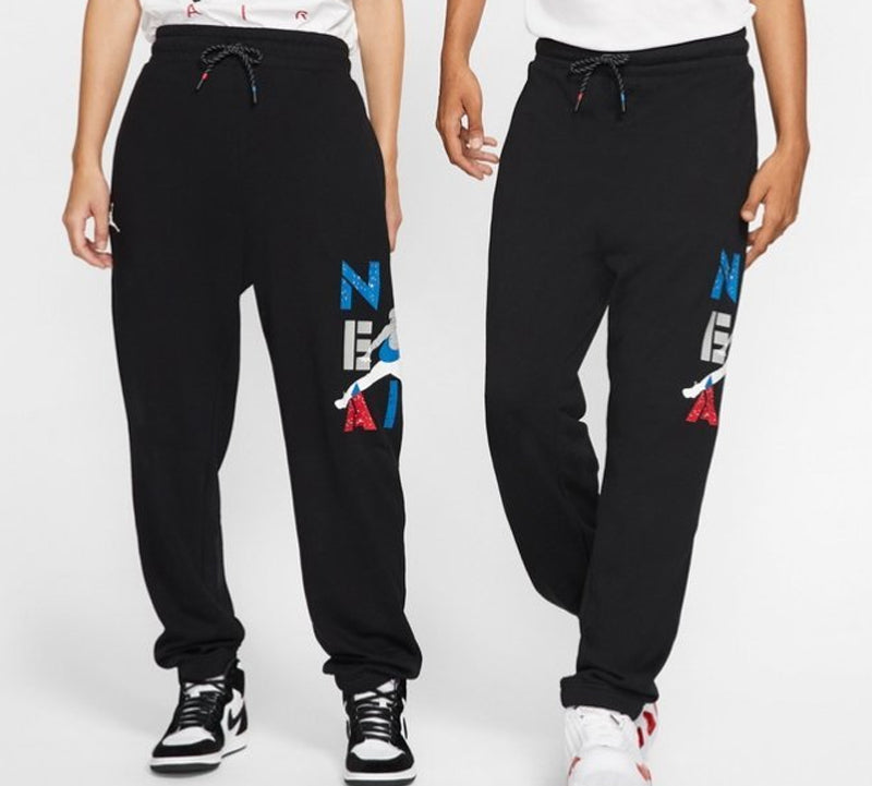 Air Jordan 14 Legacy Alphabet Printing Casual Pants Black CQ8304-010