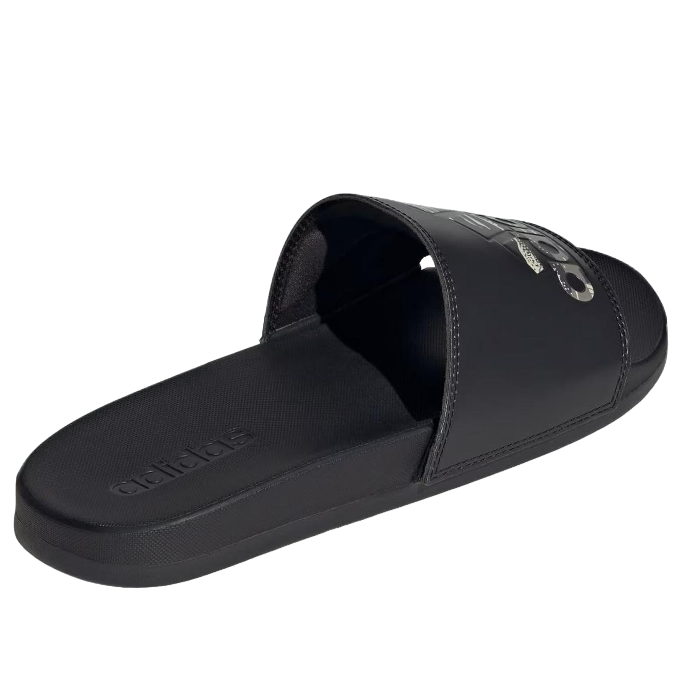 adidas Adilette Comfort Slides 'Core Black Silver Pebble Core Black' JP7083
