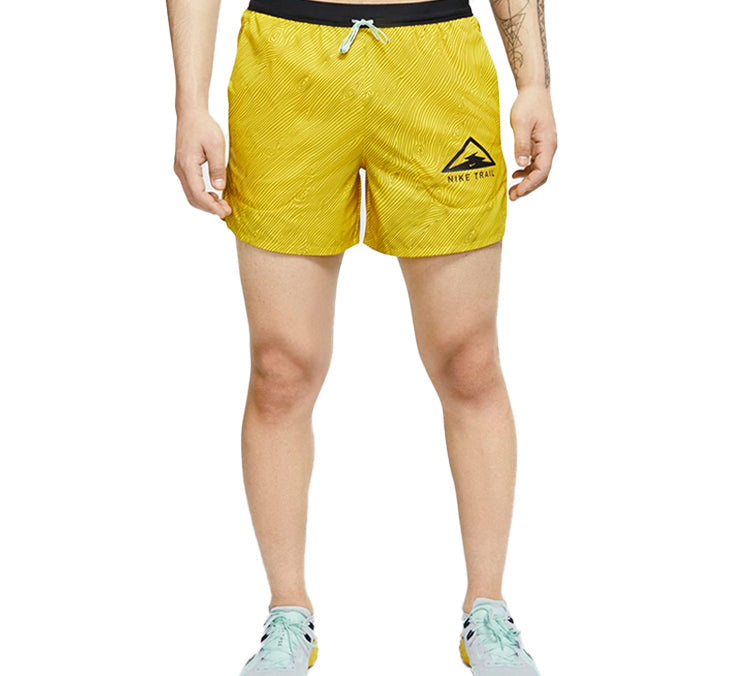 Nike Flex Stride 5 Trail Dri-FIT Pattern Running Shorts Black Yellow Blackyellow CQ7950-735