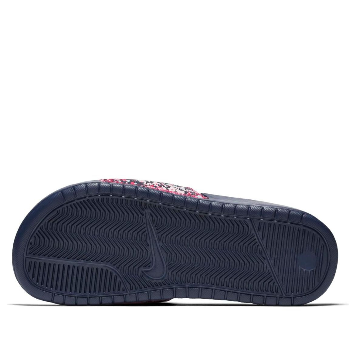 (WMNS) Nike benassi JDI Print Splash Ink Minimalistic Unisex Black Pink Slippers 618919-401