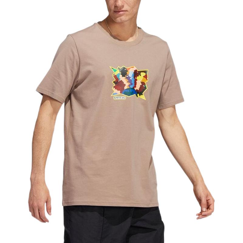 adidas Mettz World Peeps Short Sleeve Tee 'Chalky Brown Multicolor' HM9359