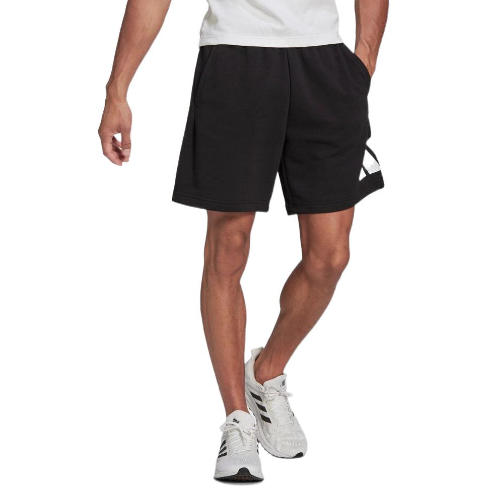 Men's adidas Logo Printing Drawstring Lacing Casual Shorts Japanese Version Black HC3477