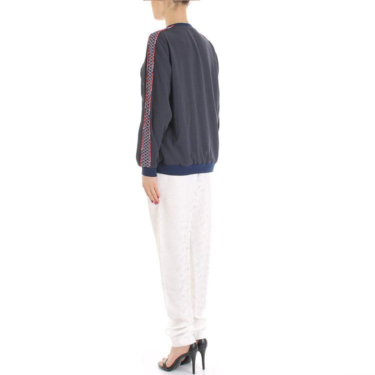 (WMNS) KENZO Tiger Alphabet Printing Pattern Long Sleeves Round Neck Hoodie Dark Blue FA52TO0105AC-77