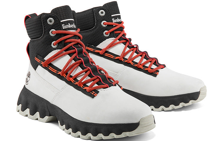 Timberland Greenstride Edge Waterproof Wide Fit Boots 'White Nubuck' A2KSSW
