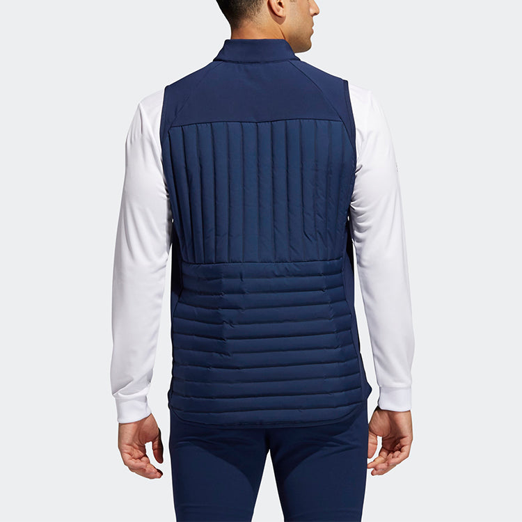 adidas Frstgrd Vest Golf Sports Training Stand Collar Down Vest Navy Blue FT6916