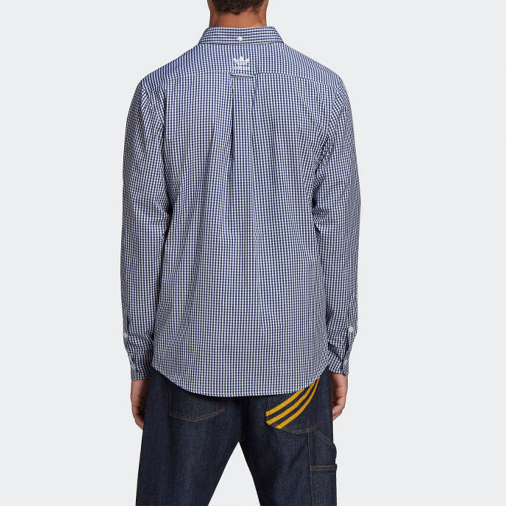 adidas originals x HUMAN MADE Crossover Embroidered Long Sleeves Shirt Blue GM4633