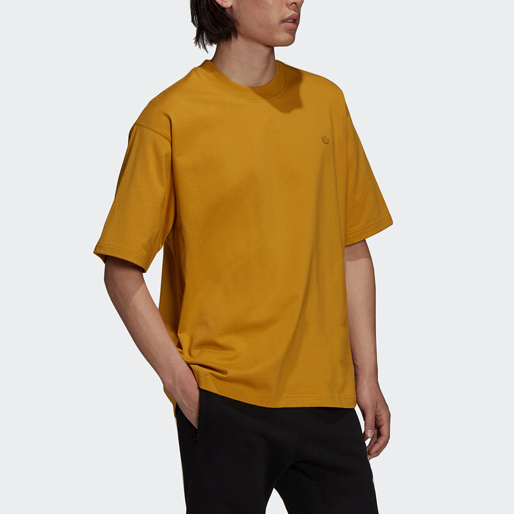 adidas originals C Tee Solid Color Small Label Loose Sports Short Sleeve Gold Color HC8590
