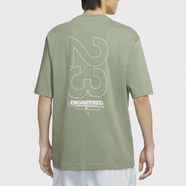 Air Jordan 23 Enginereed Short Sleeve Round Neck Tops Short Sleeve Green CN3104-353