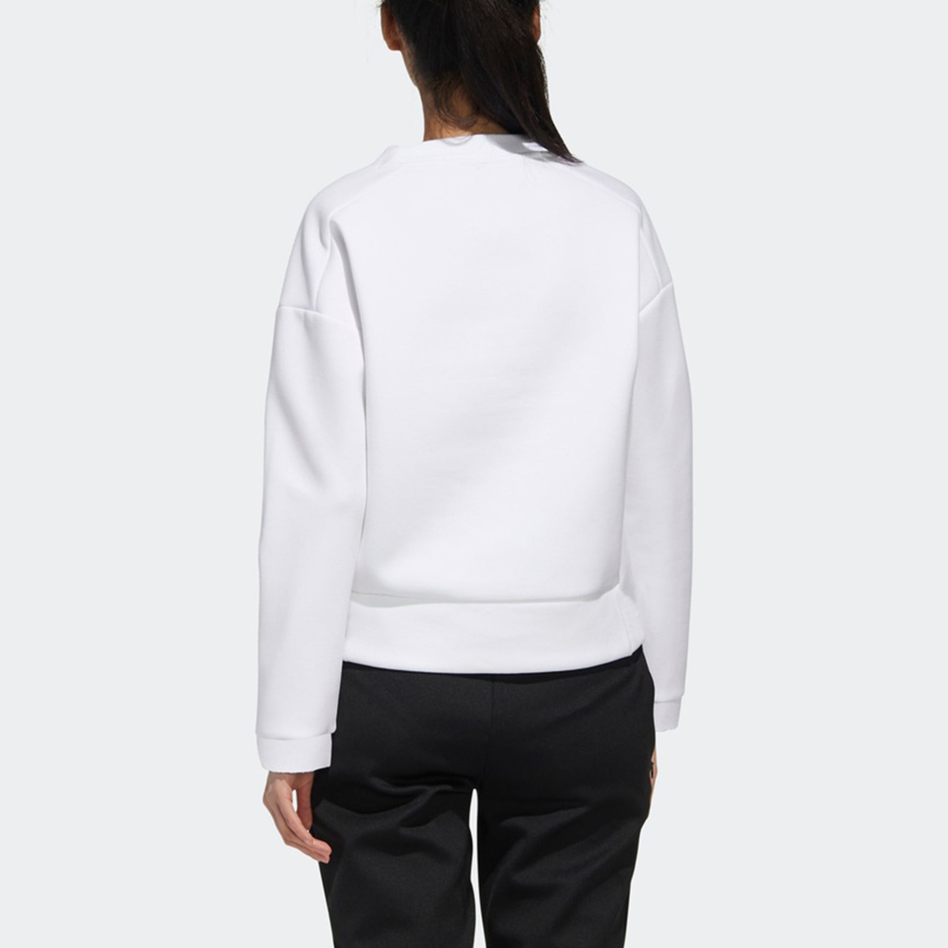 (WMNS) adidas Style Soft Swt Logo Printing Short Pullover Sports White Hoodie GM1458