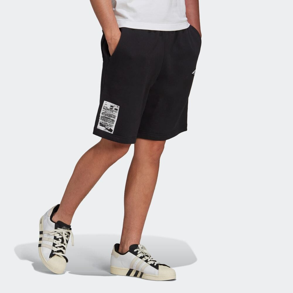 adidas Solid Color Casual Straight Sports Shorts Japanese Version Men's Black HF2333
