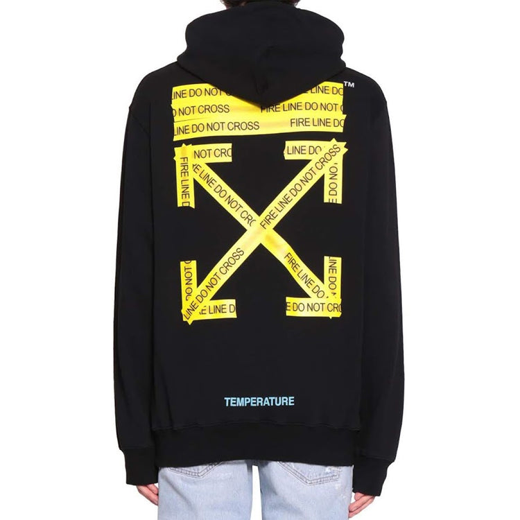 Off-White Fire Tape Sweatshirt 'Black' OMBB029S180030241060