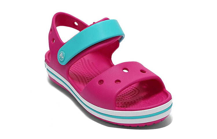 (GS) Crocs Crocband Strap Closure Sandals 'Pink Blue' 12856-6LH