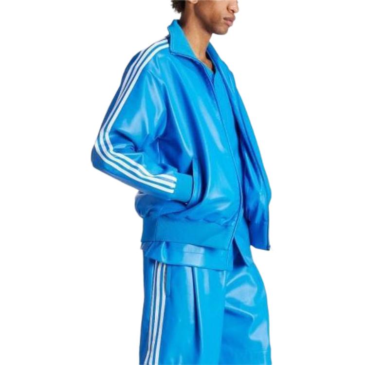 adidas Firebird Adicolor Three Stripes Synthetic Fabric Loose Jacket Asia Sizing 'Blue' IZ4035