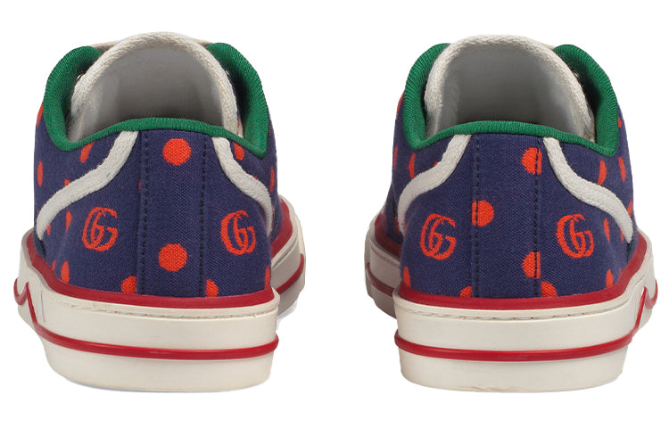 (WMNS) Gucci Tennis 1977 with Web Polka Dot Print 'Blue Orange' 606110-2AX10-4180