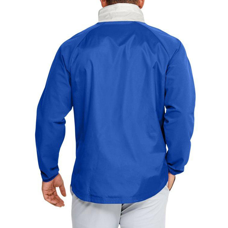 Men's Under Armour Woven Training Sports Zipper Jacket Blue 1352681-486