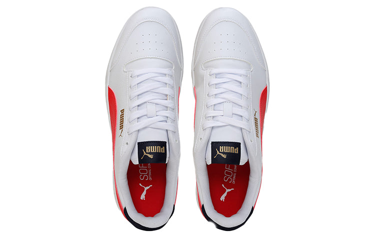 PUMA Unisex Shuffle Sneakers White/Red 309668-10