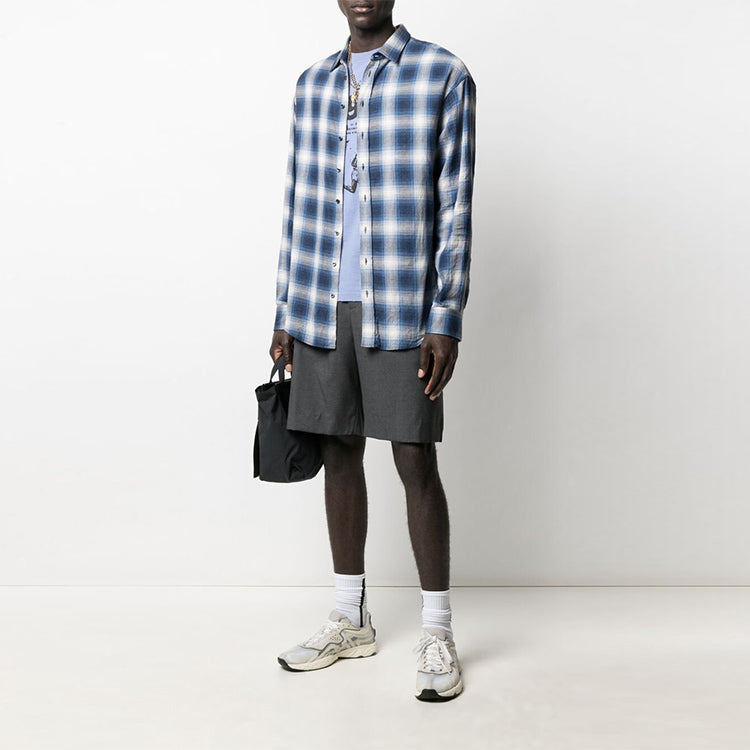 Off-White SS21 Solid Color Large Shorts Loose Fit Gray OMCB049S21FAB0020600