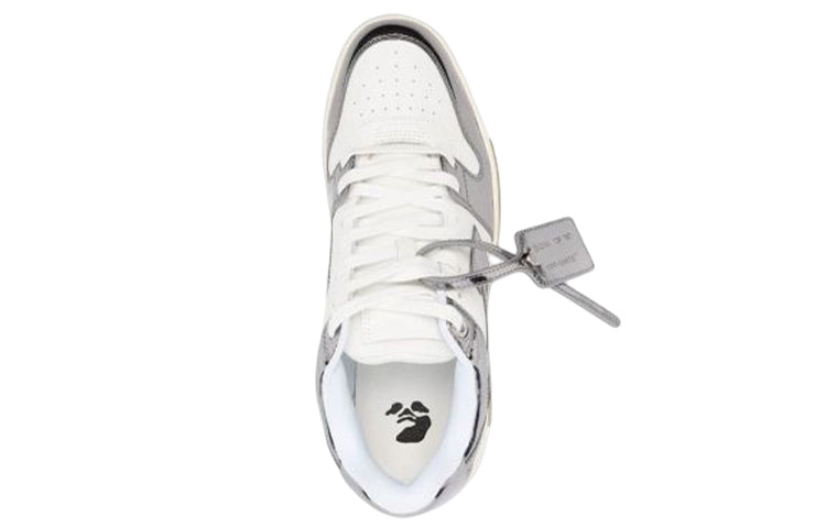 Off-White Out Of Office Low-Top Patent sneaker 'Silver White' OMIA189F22LEA0070172